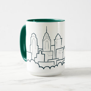 Caneca Skyline de Philadelphfia Pensilvânia