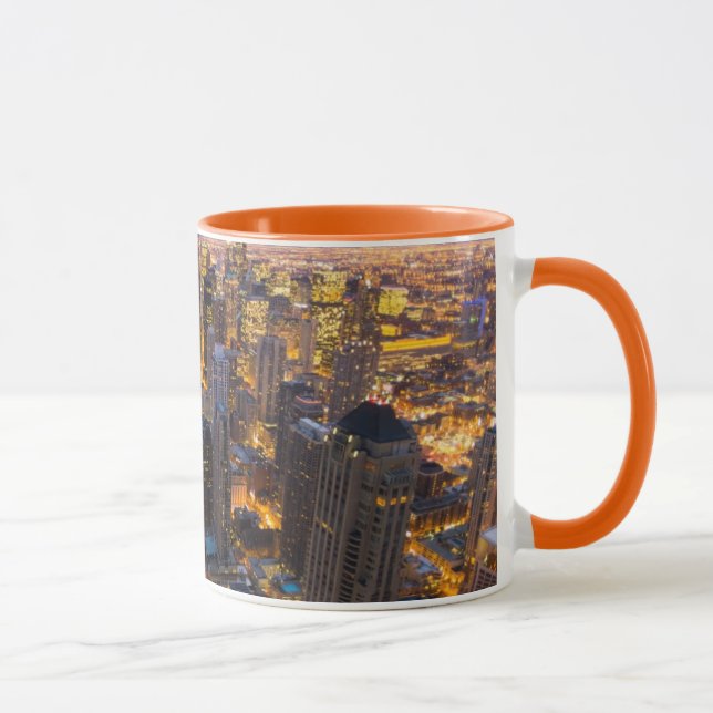 Caneca Skyline do centro de Chicago no crepúsculo (Direita)