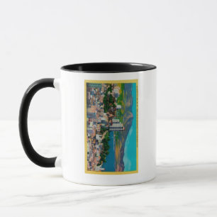 Caneca Skyline do monte do russo com