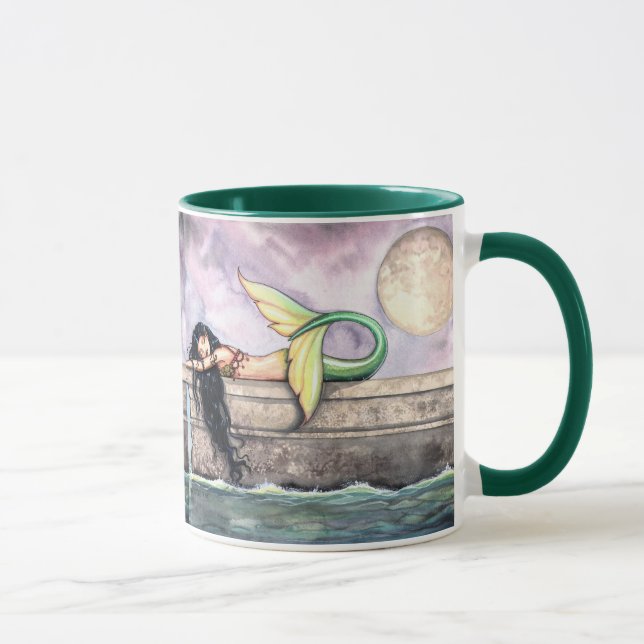 Caneca Sleeping Mermaid por Molly Harrison (Direita)