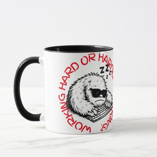 Caneca Sleeping on Keyboard Abominable Snowman (Esquerda)