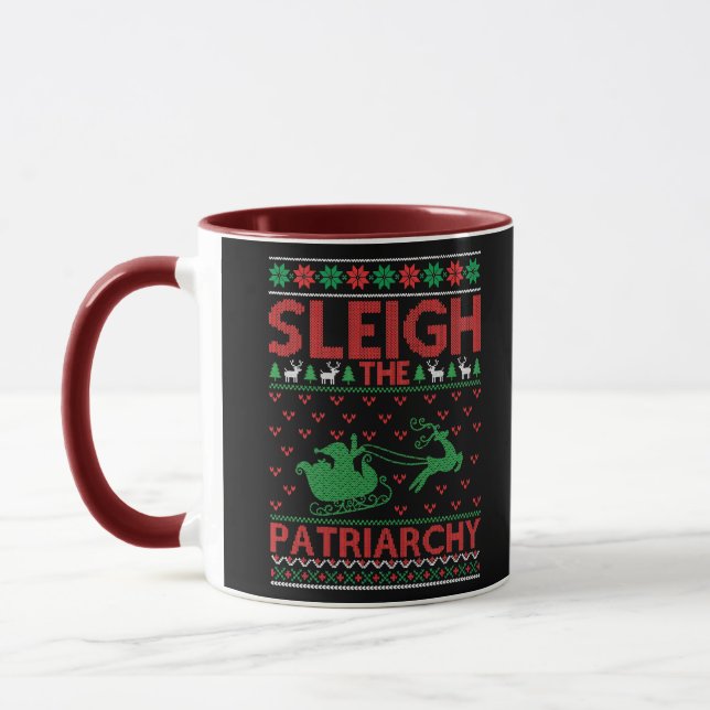 Caneca Sleigh The Patriarchy Feminist Christmas (Esquerda)
