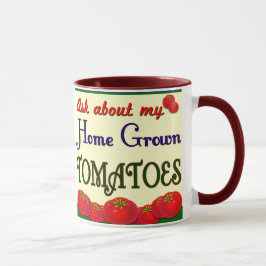 Caneca Slogan do Jardim do Tomato Homegrown