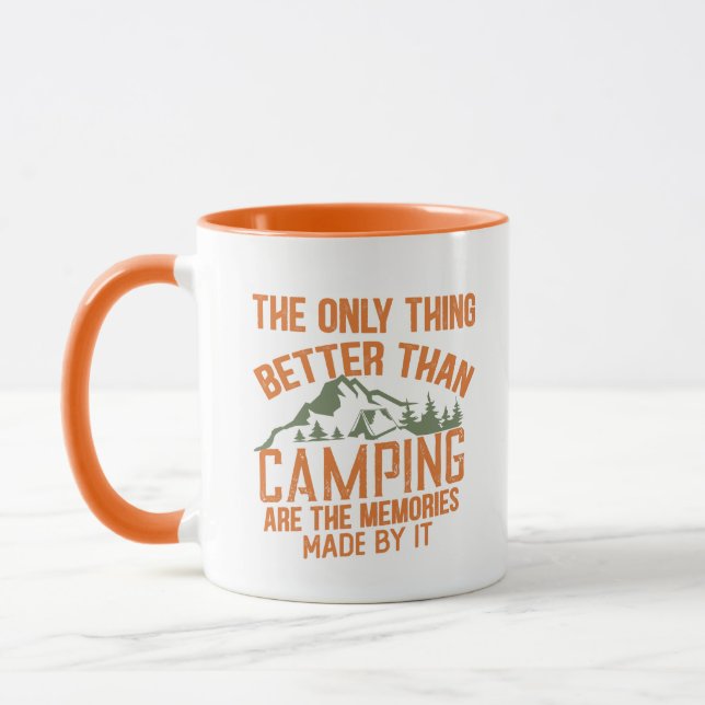 Caneca Slogan engraçado da câmera citações de acampamento (Esquerda)