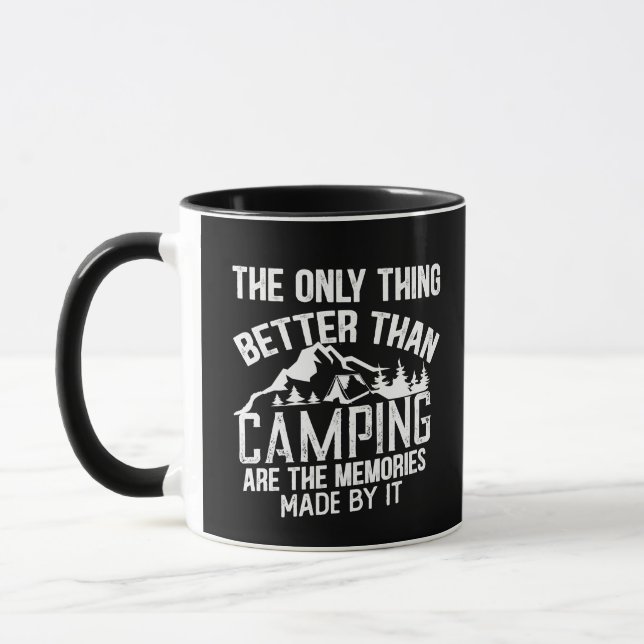 Caneca Slogan engraçado da câmera citações de acampamento (Esquerda)