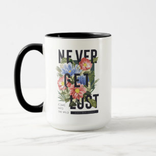 Caneca Slogan Floral Nunca Perdido