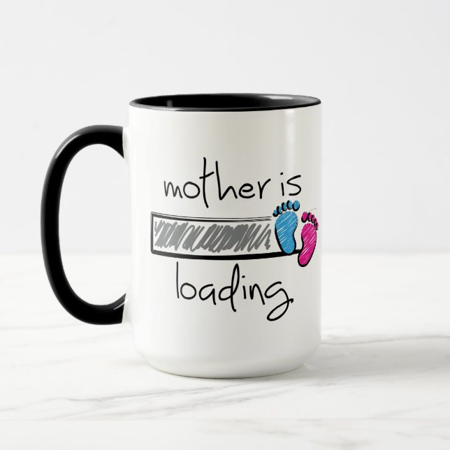 Caneca Slogan mother is loading. Moeder, mama opkomst (Esquerda)