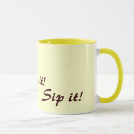 Caneca slogan original do bebendo de chá divertido