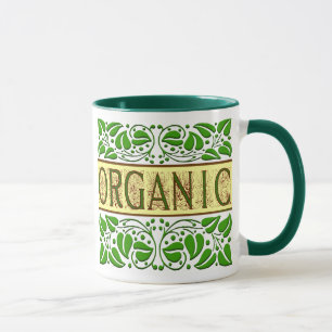 Caneca Slogan Verde Orgânico Café Mug