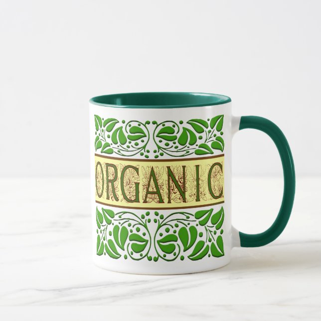 Caneca Slogan Verde Orgânico Café Mug (Direita)