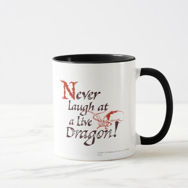 Caneca SMAUG™ - Nunca Ria De Um Dragão Ao Vivo (Direita)