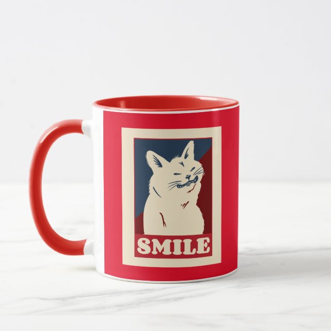 CANECA SMILE CAT FUNNY CAFFEE MUG (Esquerda)