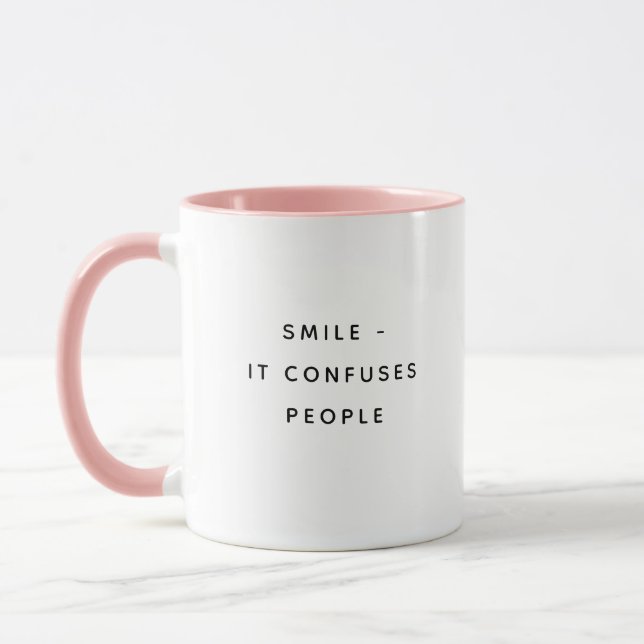 Caneca Smile It Confuses People Happy Humorous Mug (Esquerda)