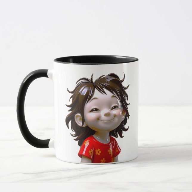 Caneca Smiling Girl Cartoon  (Esquerda)