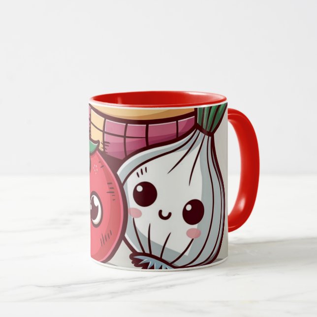Caneca Smiling Veggies Coffee Mug (Frente Esquerda)