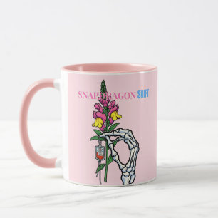 Caneca Snapdragon Shift Skeleton Enfermeira Muito Escuro 