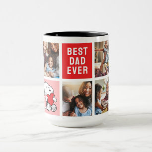 Caneca Snoopy Heart   Colagem de fotos do Pai