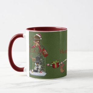 Caneca Snow Man Jar Holiday Mug