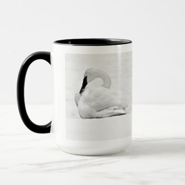 Caneca Snow Swans Black and White Mug (Esquerda)