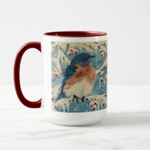 Caneca Snowberry Bluebird Candle