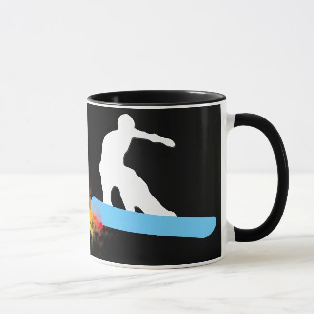 Caneca snowboard. arco-íris (Direita)
