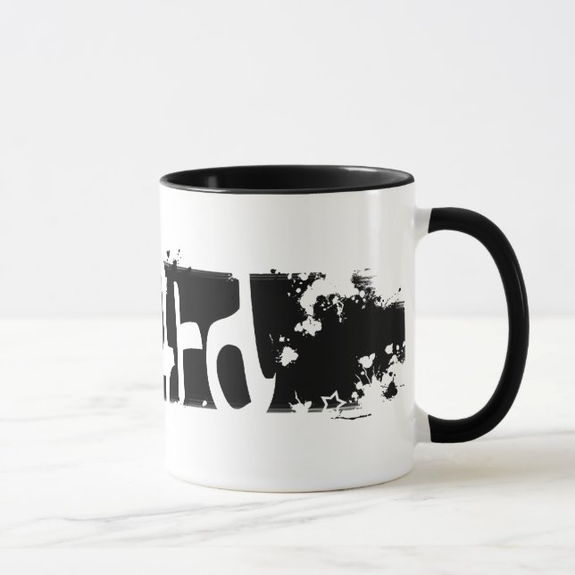 Caneca snowboard, arranhado. (Direita)