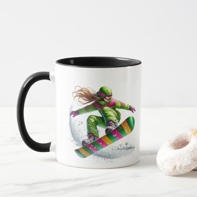 Caneca Snowboarder  (Com Donut)