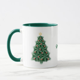 Caneca Snowflake Árvore de Natal - Mug Personalizado