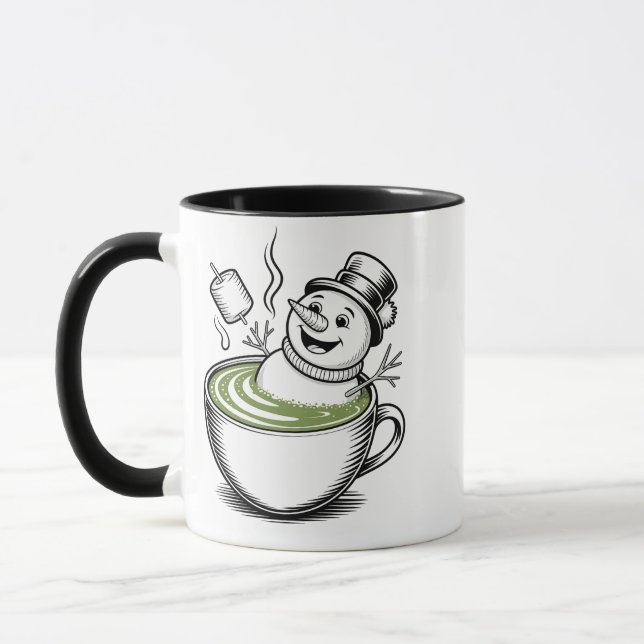 Caneca Snowman A Tomar Banho No Natal De Macha (Esquerda)