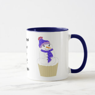 Caneca Snowman Cupcake with Say