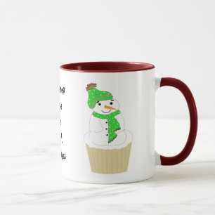 Caneca Snowman Cupcake with Say