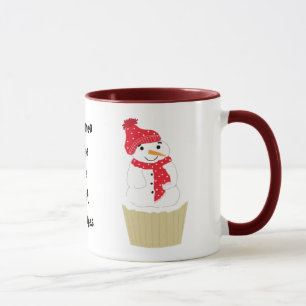 Caneca Snowman Cupcake with Say