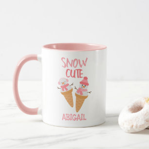 Caneca Snowman Cute Snowman Cone Winter