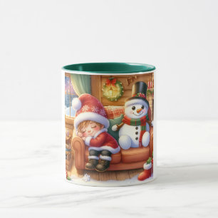Caneca Snowman e Amigos Crianças Caça de Natal
