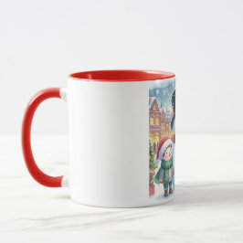 Caneca Snowman e Amigos Crianças Caça de Natal
