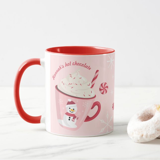 Caneca Snowman Holiday Hot Chocolate Mug  (Com Donut)