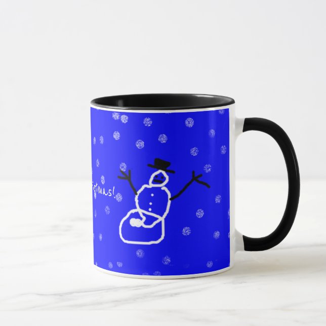 Caneca Snowman in the Snow Art by Kids Holiday Christmas  (Direita)