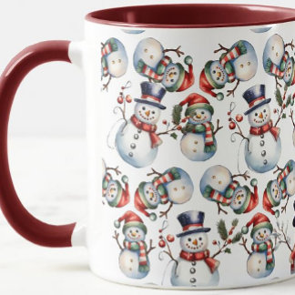 Caneca Snowmen de Natal