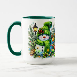 Caneca Snowmen Para As Férias