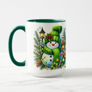 Caneca Snowmen Para As Férias