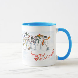 Caneca Snowmen Ringer Mug