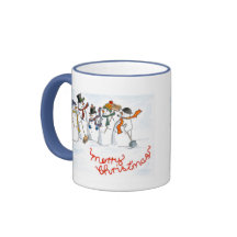 Snowmen Ringer Mug