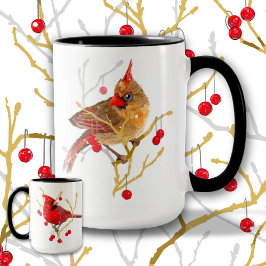 Caneca Snowy Cardinals