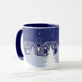 Caneca Snowy Christmas Night Mug