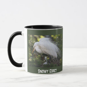 Caneca Snowy Egret com Baby Mug