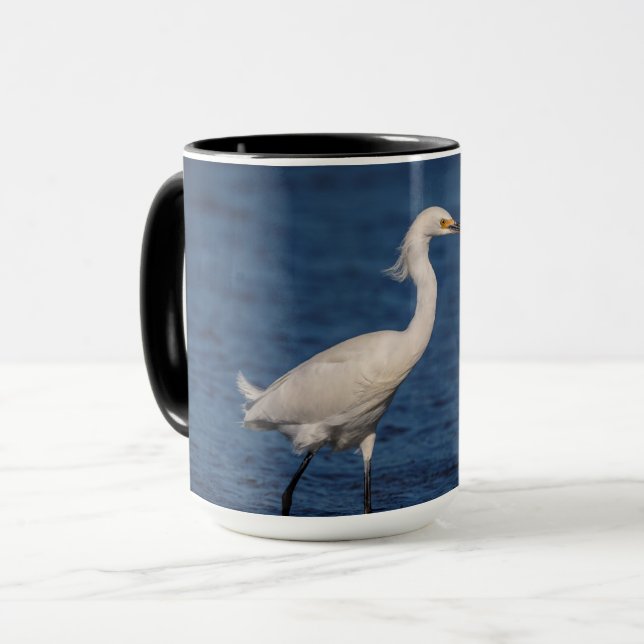 Caneca Snowy Egret em North Beach (Frente Esquerda)