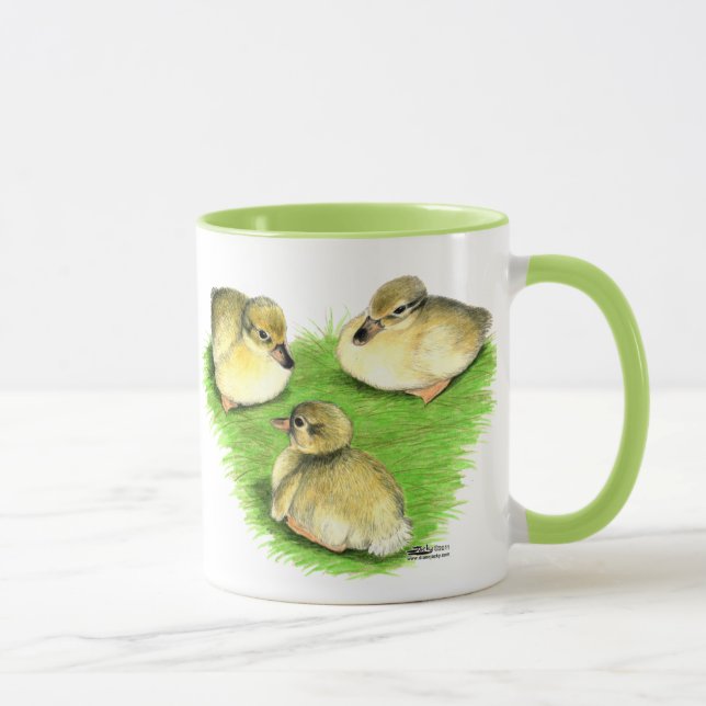 Caneca Snowy Mallard Ducklings (Direita)