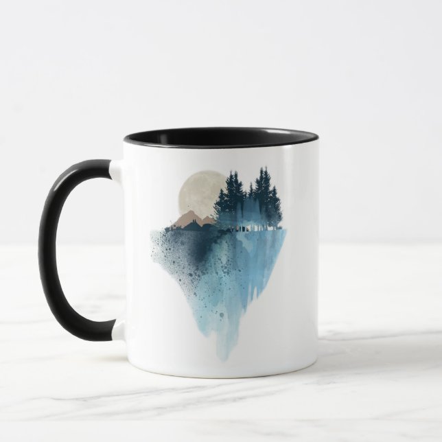 Caneca Snowy Mountain Landscape (Esquerda)