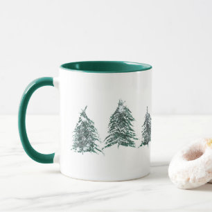 Caneca Snowy Pine Trees Mug