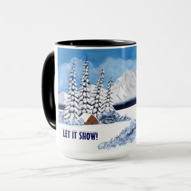 Caneca Snowy Winter Large (Frente Esquerda)